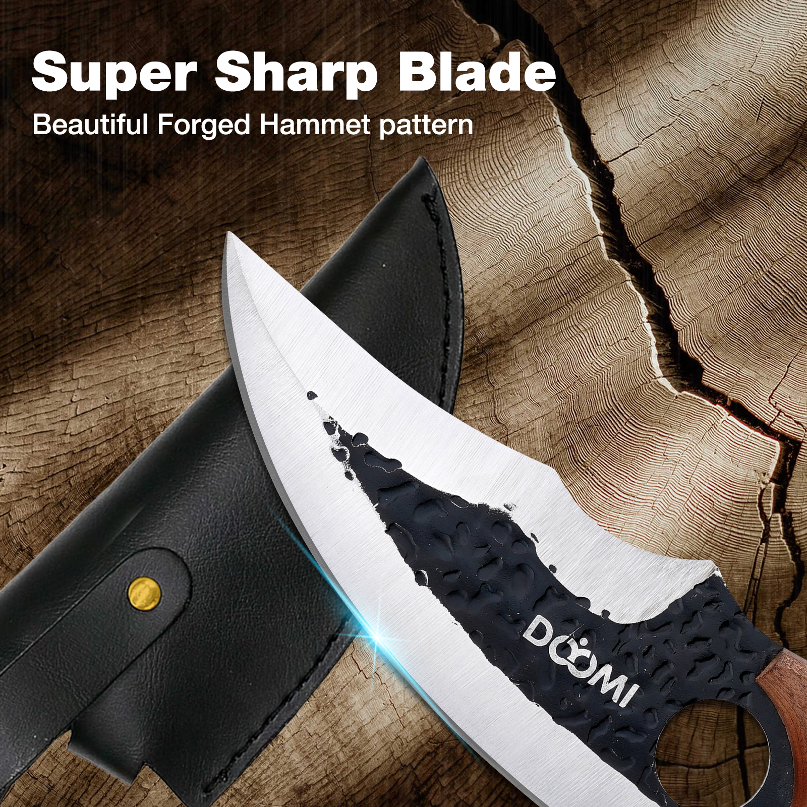 Butcher Knife, Hand Forged Serbian Chef Knife & Meat Cleaver Knife & Viking Knives, Meat Cutting Kitchen Knife Set for Home, Outdoor Cooking, Camping BBQ Men D1