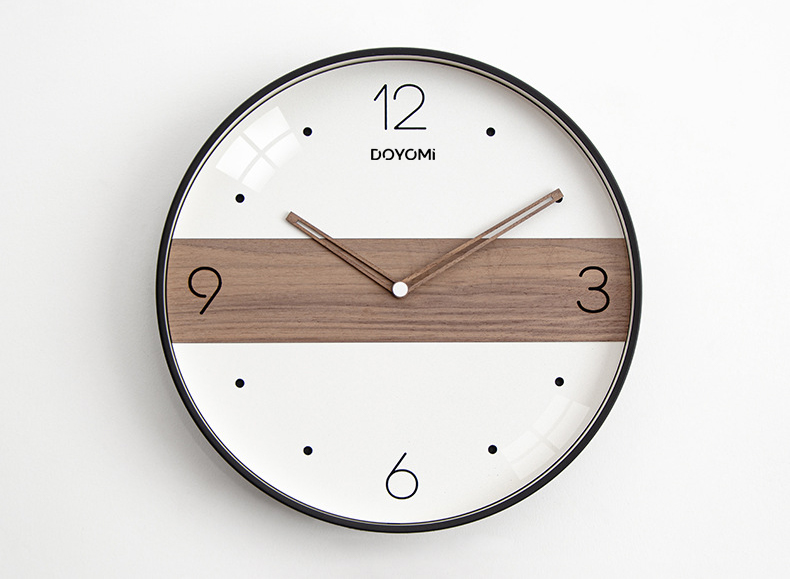 DOYOMI Wall Clock, Modern Small Wall Clocks Battery Operated 8 Inch, Silent Non-Ticking Analog Classic for Office, Home, Bathroom, Kitchen, Bedroom, School