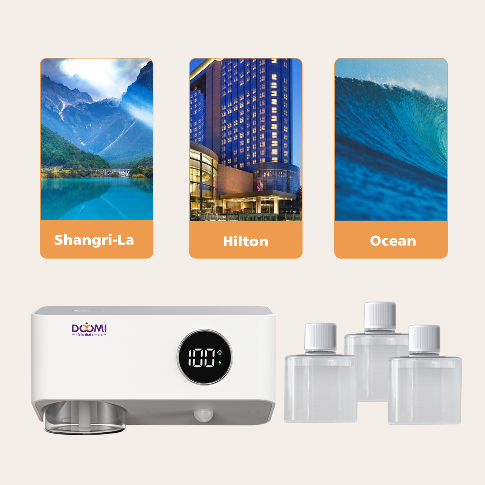 DOYOMI Smart Home Aroma Diffuser - Induction Technology, Long-Lasting Fragrance, Perfect for Bedrooms, Living Rooms, and Bathrooms, Ideal for Relaxation and Wellness