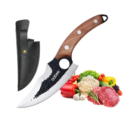 Butcher Knife, Hand Forged Serbian Chef Knife & Meat Cleaver Knife & Viking Knives, Meat Cutting Kitchen Knife Set for Home, Outdoor Cooking, Camping BBQ Men D1
