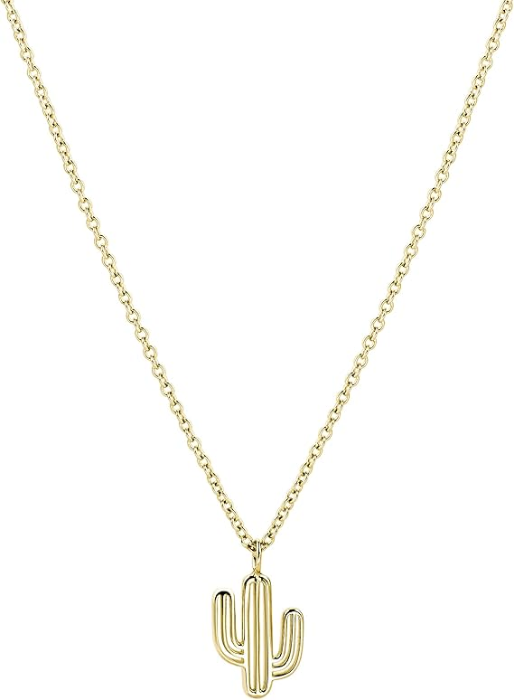 DOYOMI 925 Sterling Silver Cactus Necklace Pendant Cactus Necklace Minimalist Cactus Pendant Necklace Dainty Necklace Birthday Gift Thanksgiving Gift
