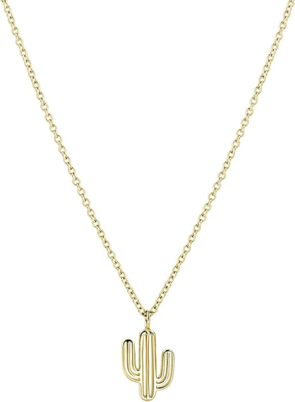 DOYOMI 925 Sterling Silver Cactus Necklace Pendant Cactus Necklace Minimalist Cactus Pendant Necklace Dainty Necklace Birthday Gift Thanksgiving Gift