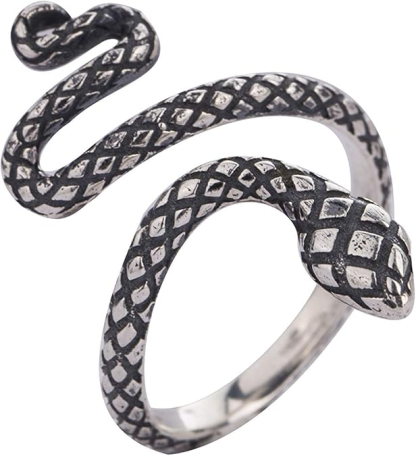 DOYOMI Snake Ring Adjustable Rings For Women 925 Sterling Silver Evil Eye Rings Gothic Vintage Octopus Dragonfly Moon Cat Stackable Ring For Women