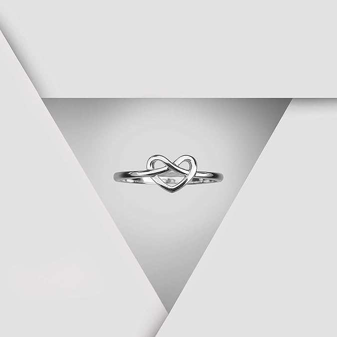 DOYOMI S925 Sterling Silver Jewelry Celtic Love Knot Ring