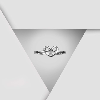 DOYOMI S925 Sterling Silver Jewelry Celtic Love Knot Ring