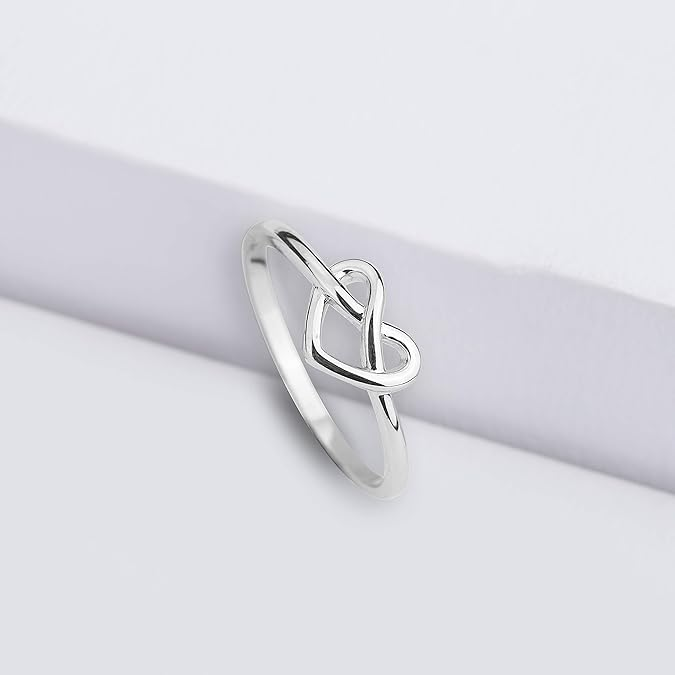 DOYOMI S925 Sterling Silver Jewelry Celtic Love Knot Ring