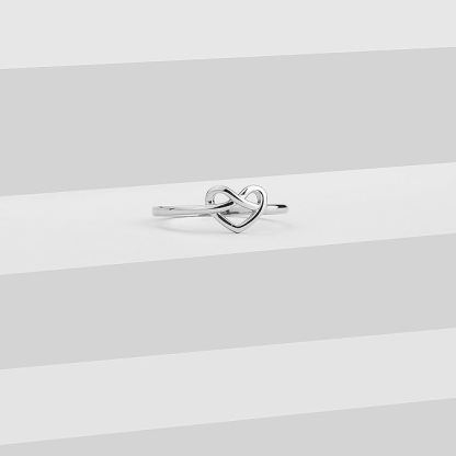 DOYOMI S925 Sterling Silver Jewelry Celtic Love Knot Ring