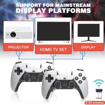 UTBOX NEW X2 Retro Game Stick Plug & Play Console with 40,000 Games, 128G Storage, 4K Output, and Dual 2.4G Controllers