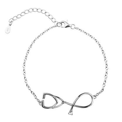 DOYOMI 925 Sterling Silver Stethoscope Bracelet Medical Jewelry Gift for Doctors Gift for Nurse Medical