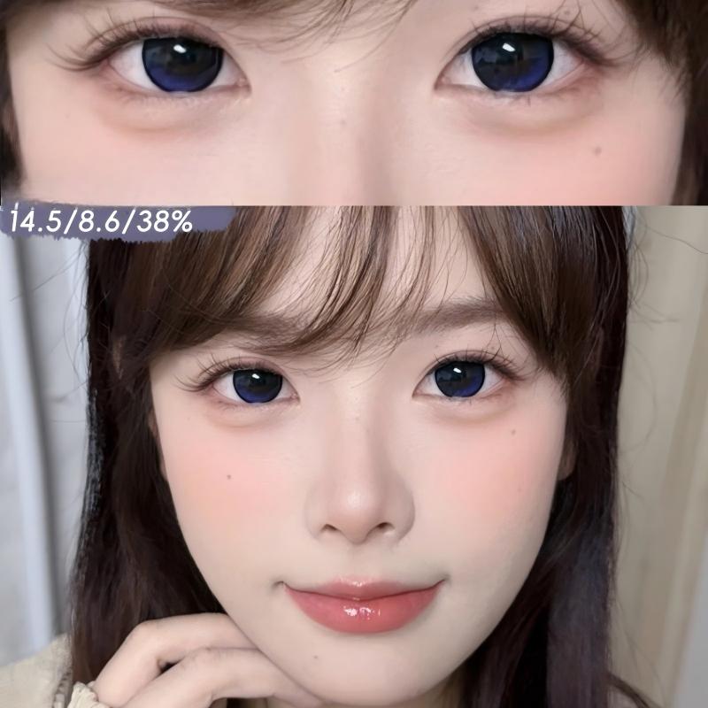 【TiNACON】Nebula Blue 14.5mm 6 months Watery Soft Contact Lens