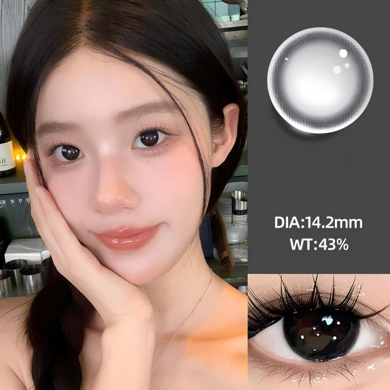 【TiNACON】Dewy Black 14.2mm Daily Watery Soft Contact Lens