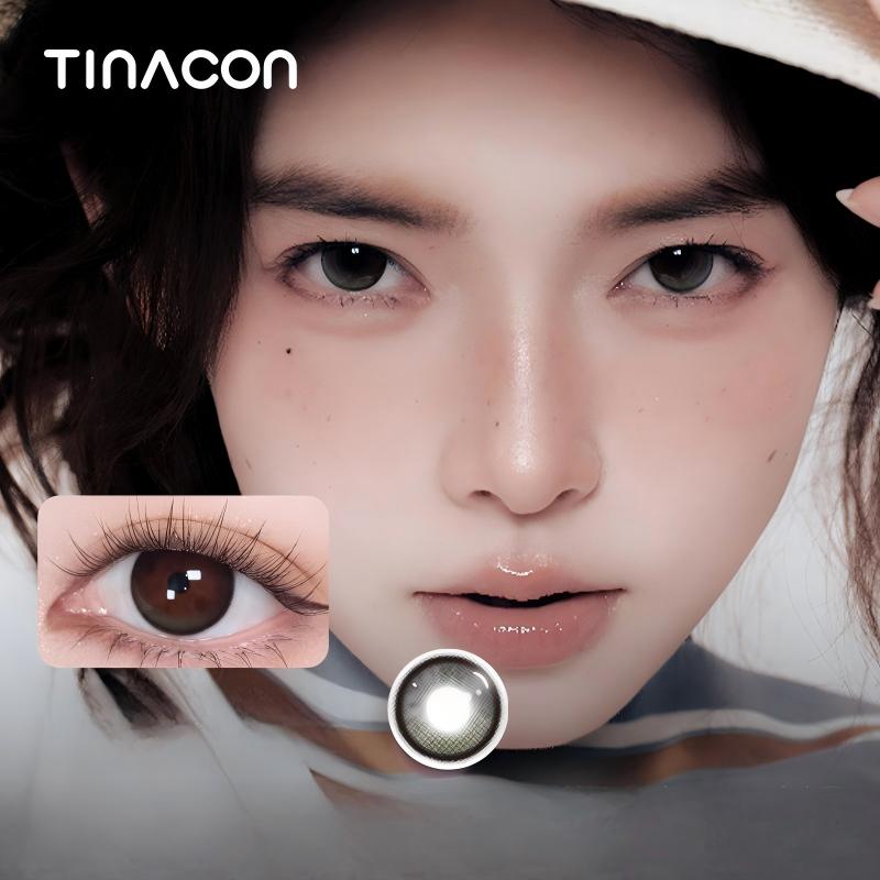 【TiNACON】New Script Gray 14.5mm Daily Watery Soft Contact Lens 