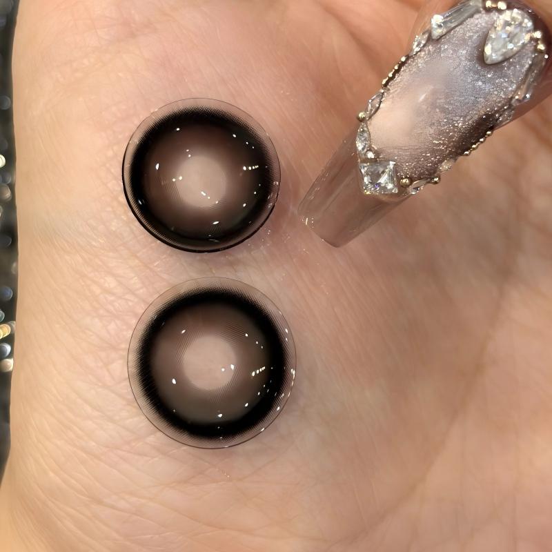 【TiNACON】Moments Gray 14.2mm Daily 2 Pieces Watery Soft Contact Lens 