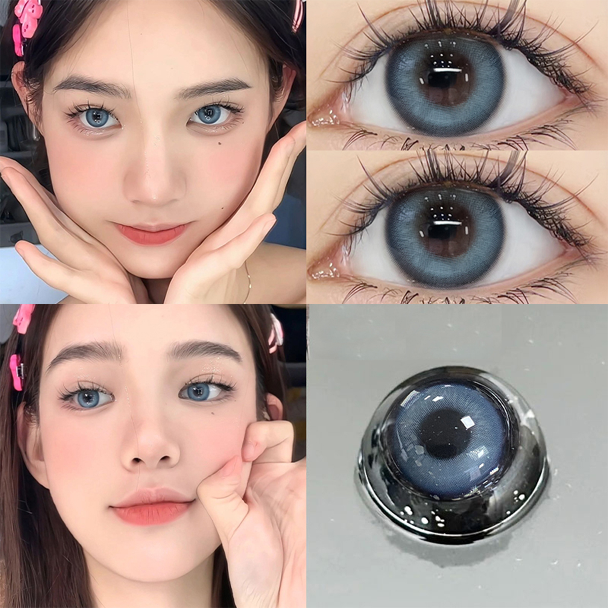 【TiNACON】Vanilla Blue 14.2mm 6 months Watery Soft Contact Lens 