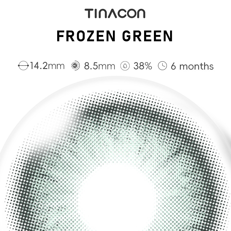 【TiNACON】Frozen Green 14.2mm 6 months Watery Soft Contact Lens 2024 New Arrival