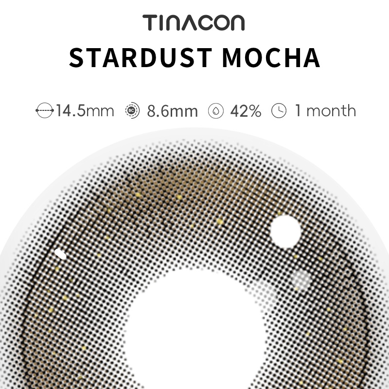 【TiNACON】Stardust Mocha 14.5mm months Watery Soft Contact Lens