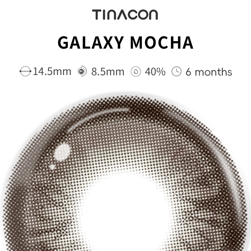 【TiNACON】Galaxy Mocha 14.5mm 6 months Watery Soft Contact Lens 