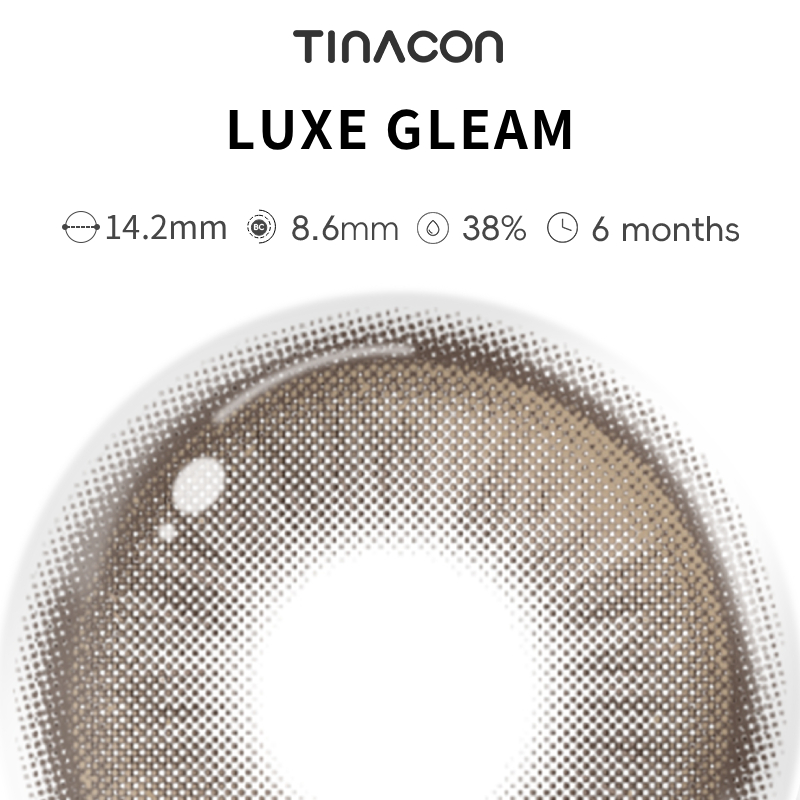 【TiNACON】Luxe Gleam 14.2mm 6 months Watery Soft Contact Lens 