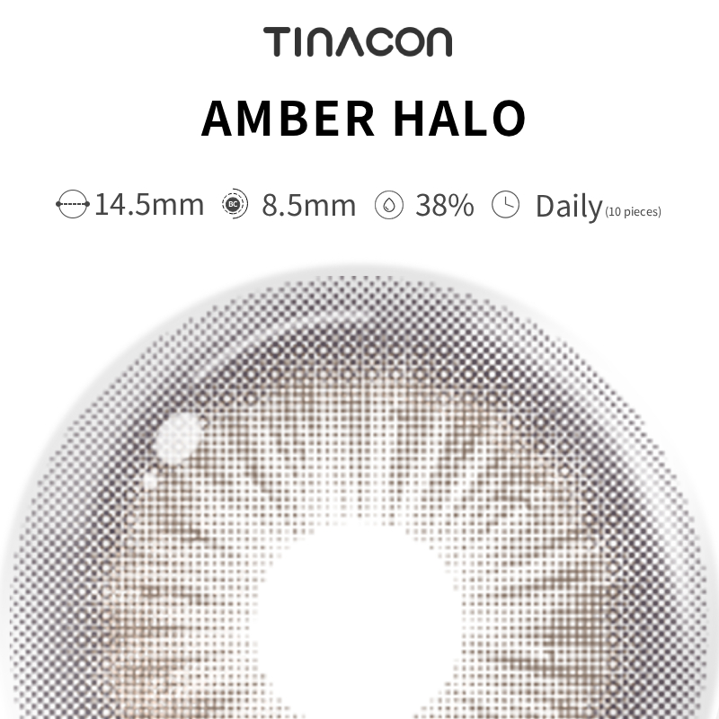 【TiNACON】Amber Halo 14.5mm Daily Watery Soft Contact Lens