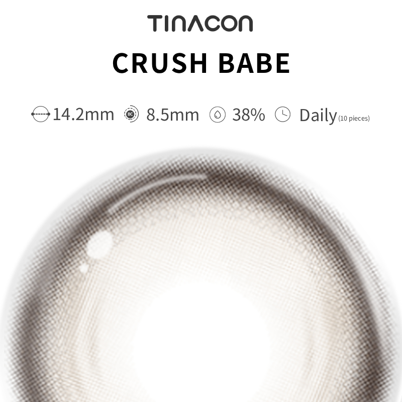 【TiNACON】Crush Babe 14.2mm Daily Watery Soft Contact Lens 
