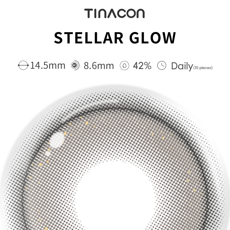 【TiNACON】Stellar Glow 14.5mm Daily  Watery Soft Contact Lens 