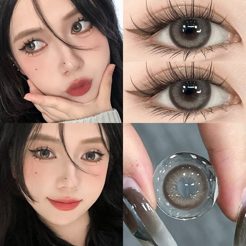 【TiNACON】Camellia Gray 14.5mm Daily Watery Soft Contact Lens 