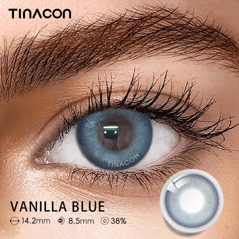 【TiNACON】Vanilla Blue 14.2mm 6 months Watery Soft Contact Lens 2024 New Arrival