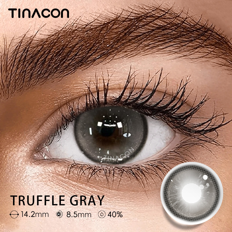 【TiNACON】Truffle Gray 14.2mm 6 months Watery Soft Contact Lens 2024 New Arrival