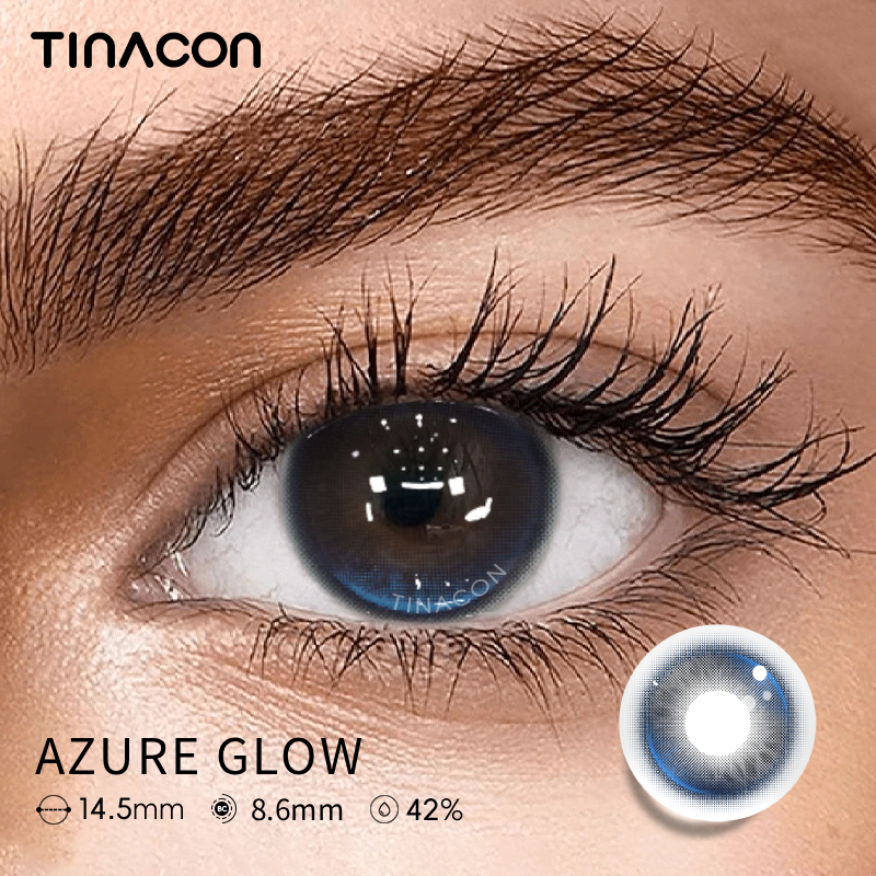 【TiNACON】Azure Glow 14.5mm months Watery Soft Contact Lens