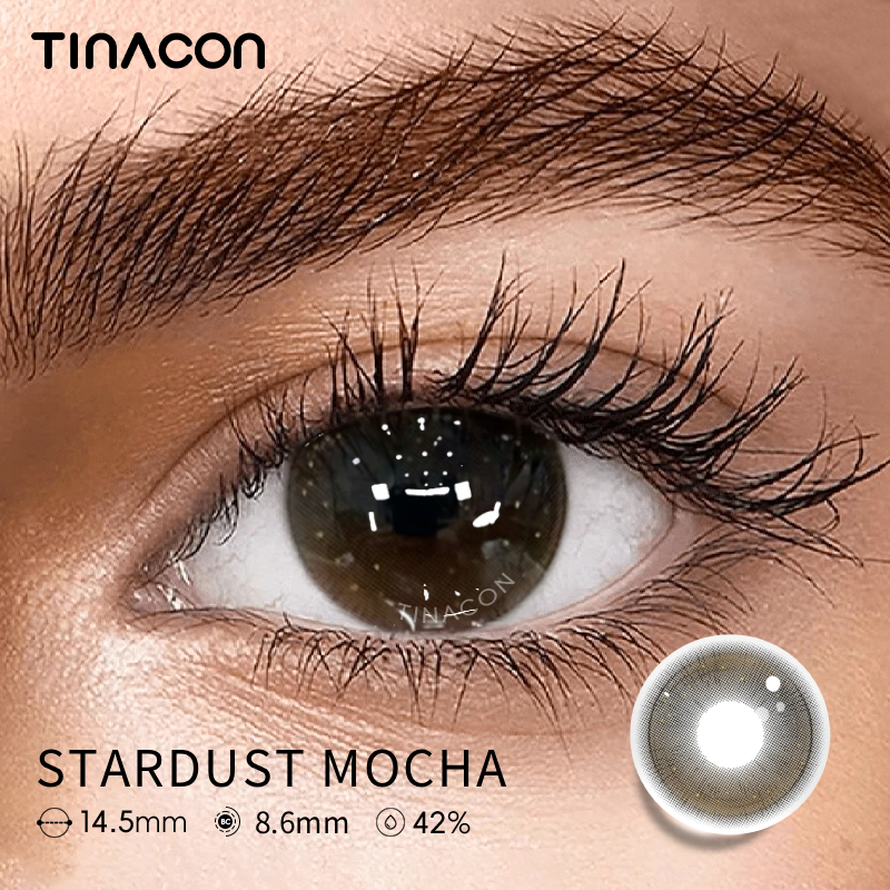 【TiNACON】Stardust Mocha 14.5mm months Watery Soft Contact Lens