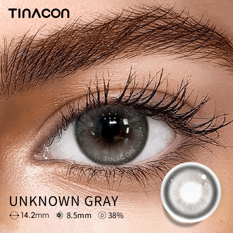 【TiNACON】Unknown Gray 14.2mm Daily Watery Soft Contact Lens 