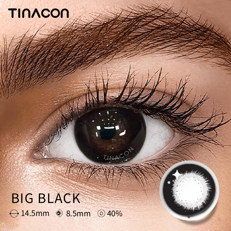 【TiNACON】BIG Black 14.5mm 6 months Watery Soft Contact Lens