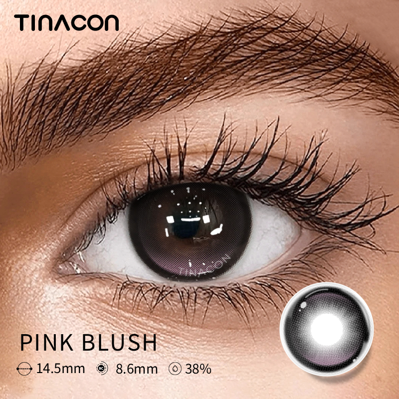 【TiNACON】Pink Blush 14.5mm 6 Months Natural Watery Soft Contact Lens 