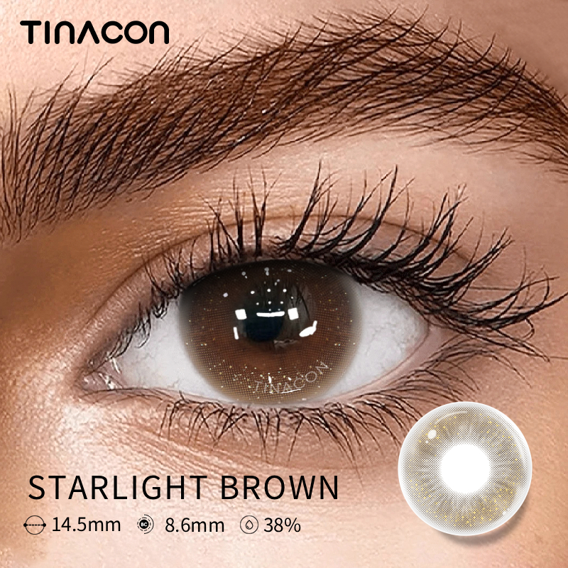 【TiNACON】Starlight Brown 14.5mm 6 months Watery Soft Contact Lens