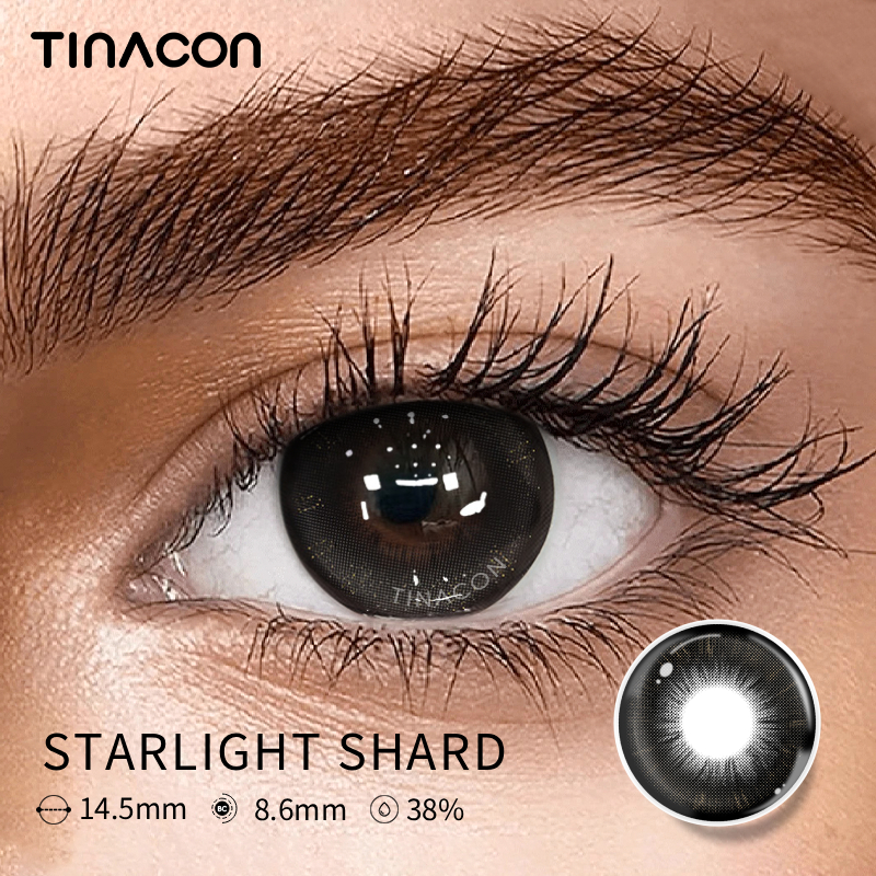 【TiNACON】Starlight Shard 14.5mm 6 Months Natural Watery Soft Contact Lens 