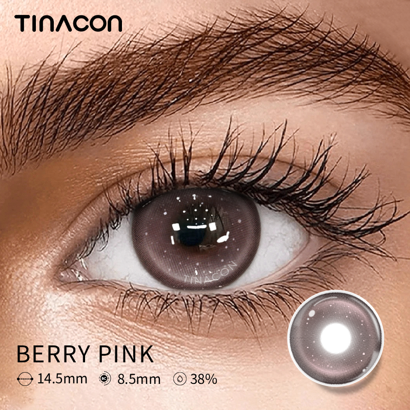【TiNACON】Berry Pink 14.5mm Daily Watery Soft Contact Lens