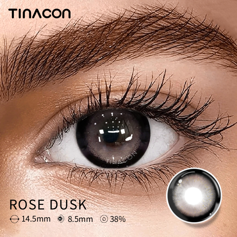 【TiNACON】Rose Dusk 14.5mm Daily Watery Soft Contact Lens