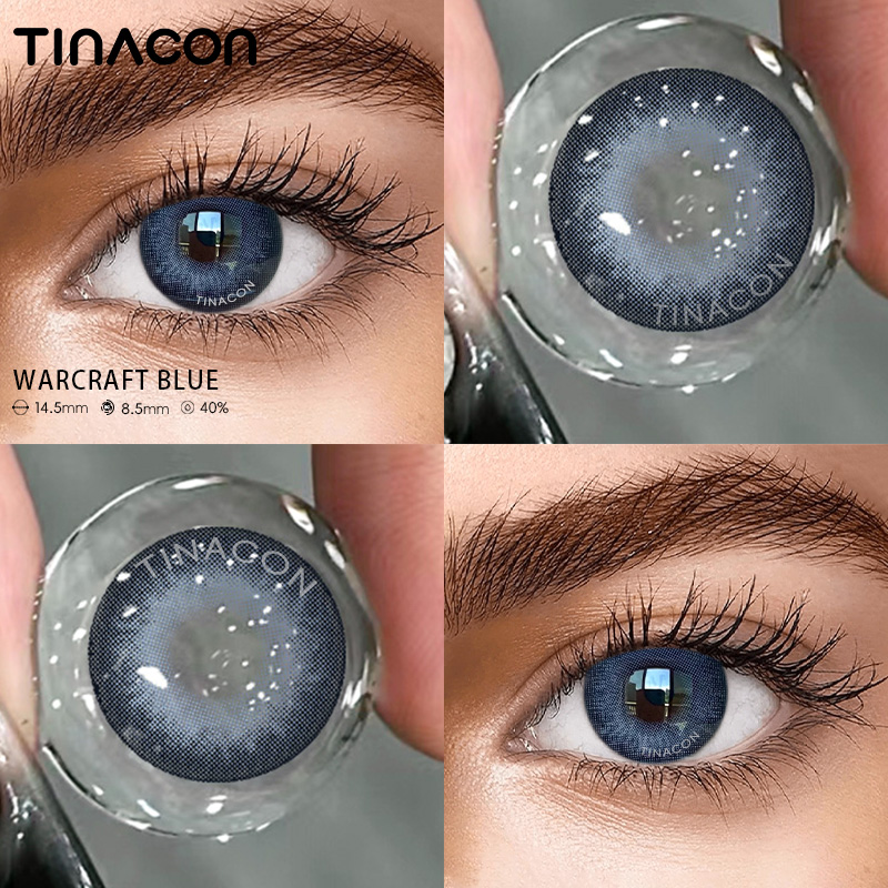 【TiNACON】Warcraft Blue 14.5mm 6 months Watery Soft Contact Lens 2024 New Arrival