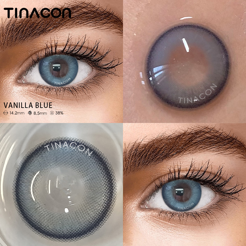 【TiNACON】Vanilla Blue 14.2mm 6 months Watery Soft Contact Lens 2024 New Arrival