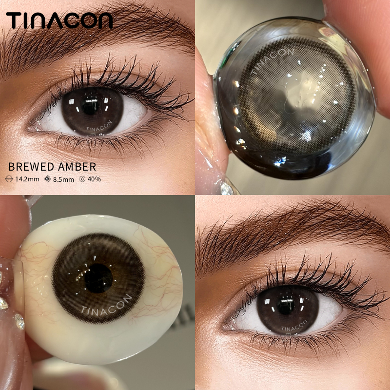 【TiNACON】Brewed Amber  14.5mm 6 months Watery Soft Contact Lens