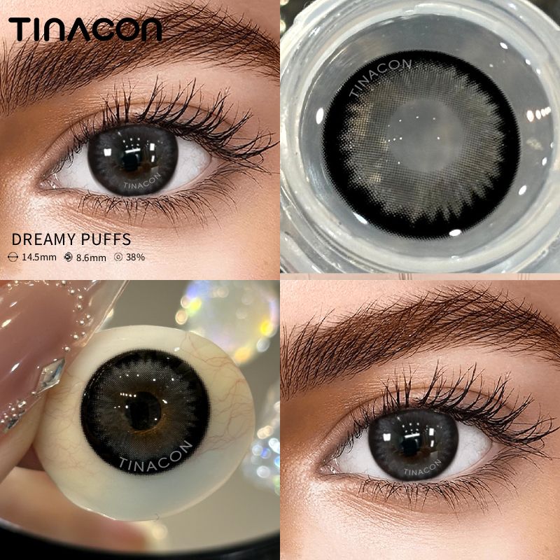 【TiNACON】Dreamy Puffs 14.5mm 6 months Watery Soft Contact Lens