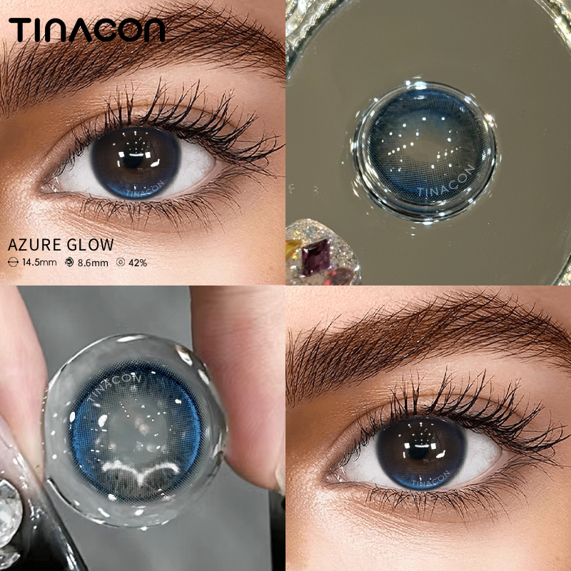 【TiNACON】Azure Glow 14.5mm months Watery Soft Contact Lens