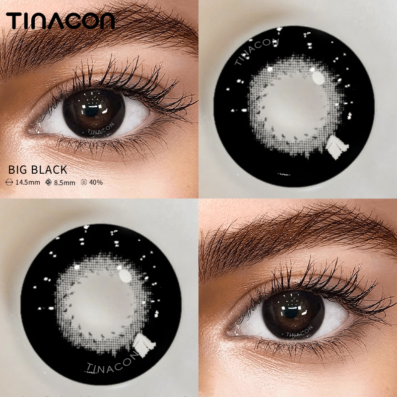 【TiNACON】BIG Black 14.5mm 6 months Watery Soft Contact Lens