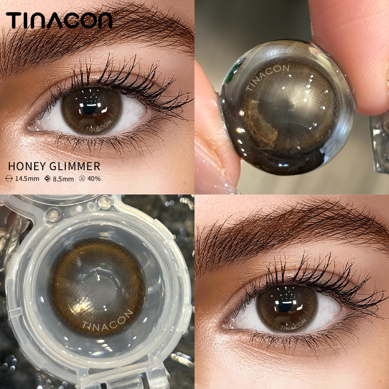 【TiNACON】Honey Glimmer 14.5mm 6 months Watery Soft Contact Lens