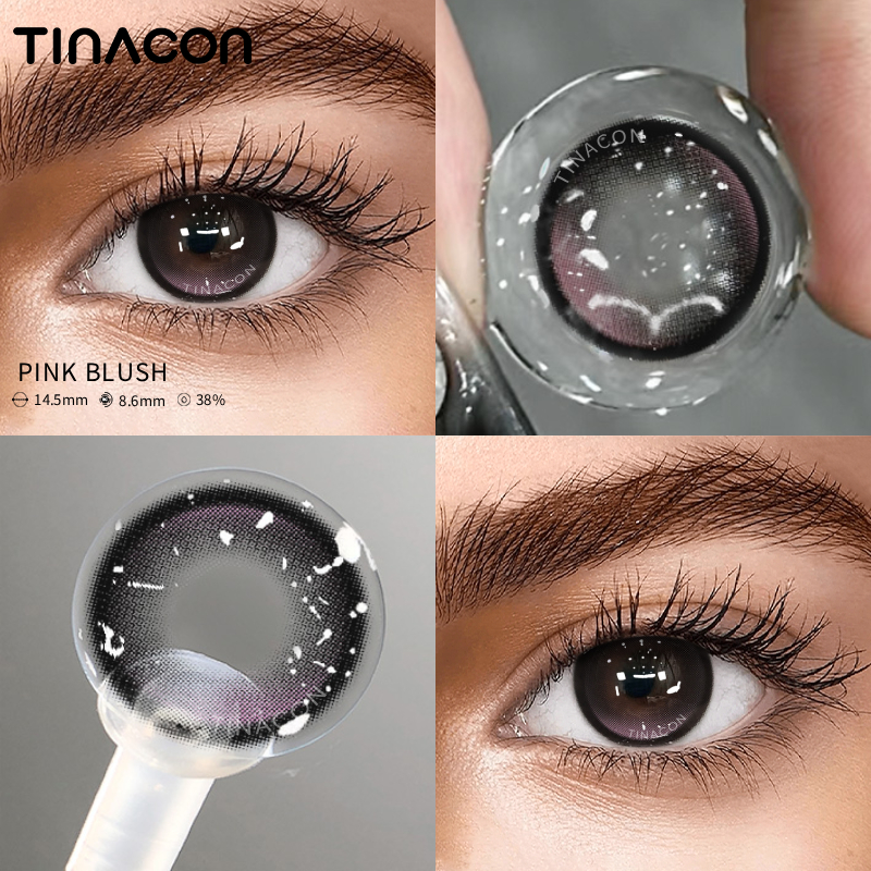 【TiNACON】Pink Blush 14.5mm 6 Months Natural Watery Soft Contact Lens 
