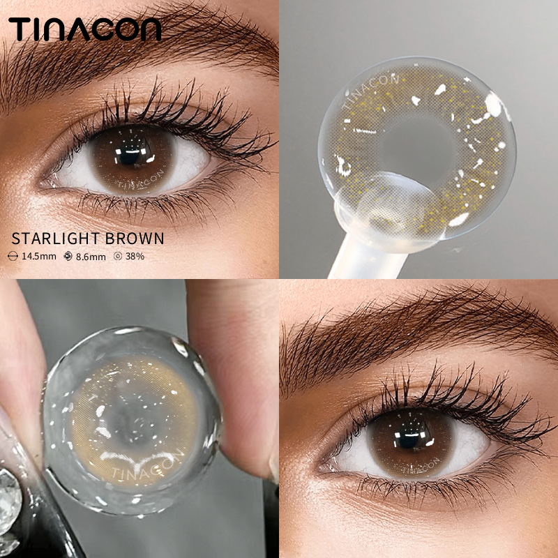 【TiNACON】Starlight Brown 14.5mm 6 months Watery Soft Contact Lens