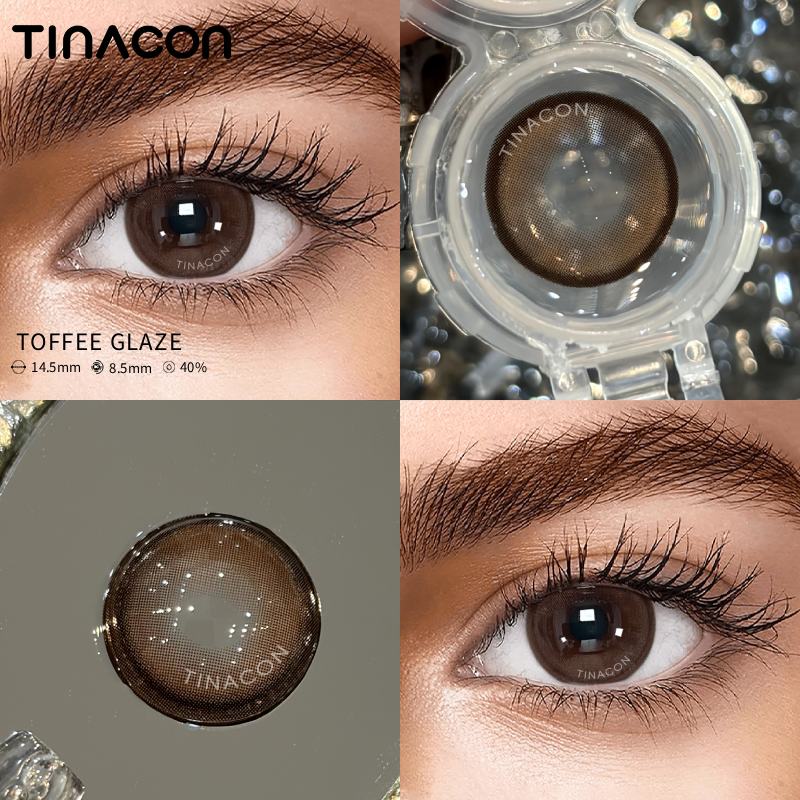 【TiNACON】Toffee Glaze 14.5mm 6 months Watery Soft Contact Lens
