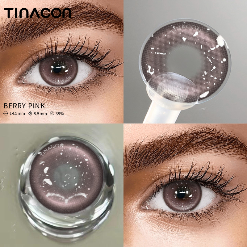 【TiNACON】Berry Pink 14.5mm Daily Watery Soft Contact Lens