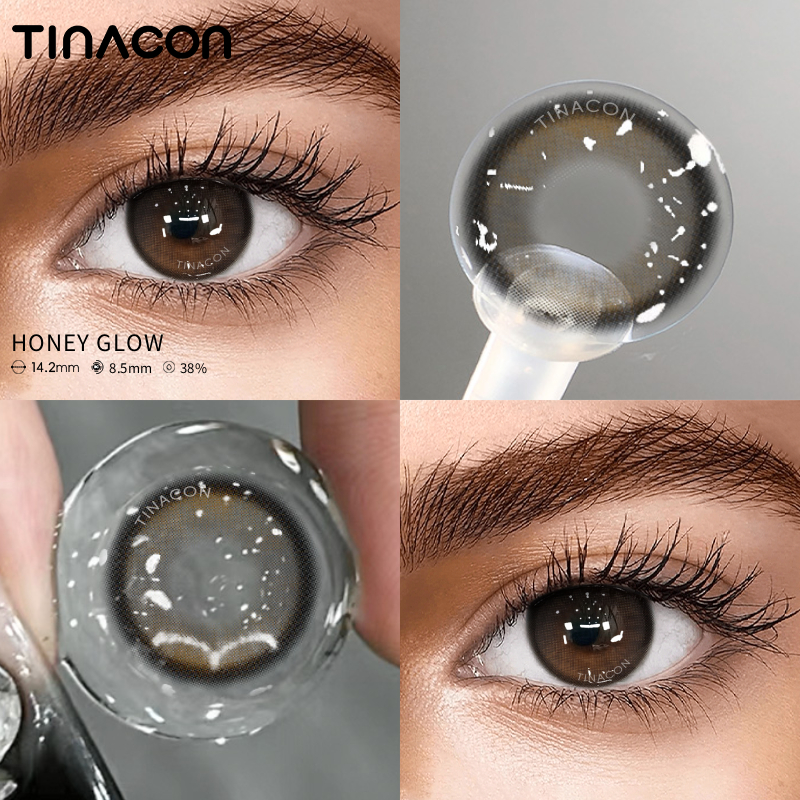 【TiNACON】Honey Glow 14.2mm Daily Watery Soft Contact Lens 