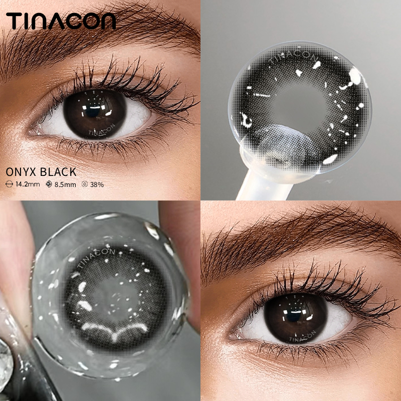 【TiNACON】Onyx Black 14.2mm Daily Watery Soft Contact Lens